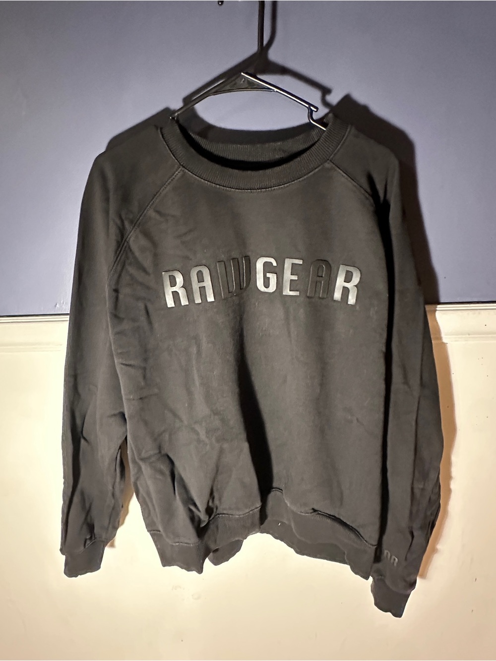 Raw Gear Heavyweight Crewneck Sweatshirt Men’s Large – Black